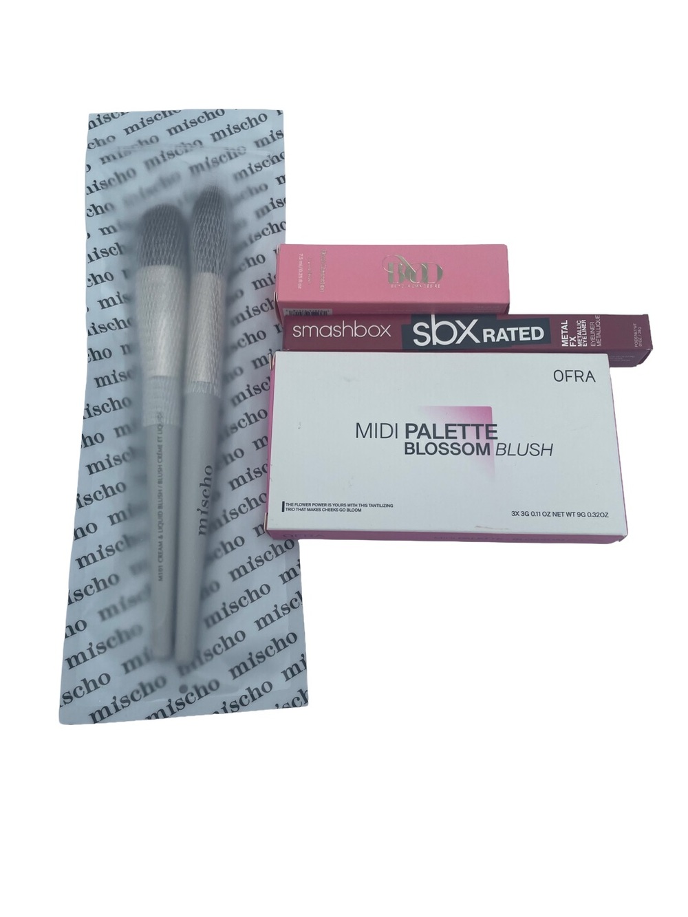 OFRA Midi Palette Blossom Blush, Smashbox Eyeliner, Brushes & Liquid Blush